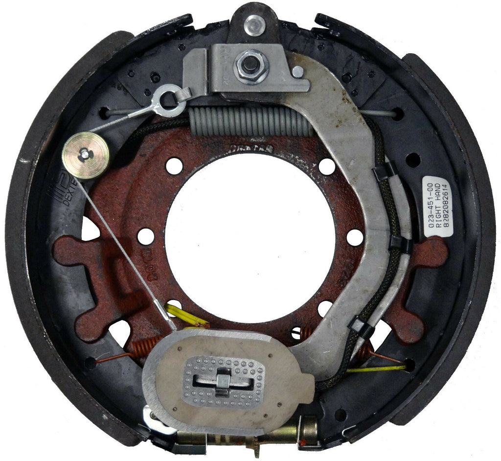 RIGHT- 12-1/4"x3-3/8 Genuine Dexter Electric Brake Backing Plate 10K GD Trailer (023-451-00)