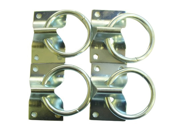 4 - Bolt on Zinc D Ring ATV Motorcycle Trailer Rope Ring Tie Down Loop (RR03-LOTOF4)