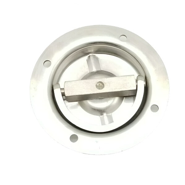 4pk Stainless Steel Swivel Recessed DRing 6000# Max Tie Down Cargo Trailer Deck (RRS6-LOTOF4)