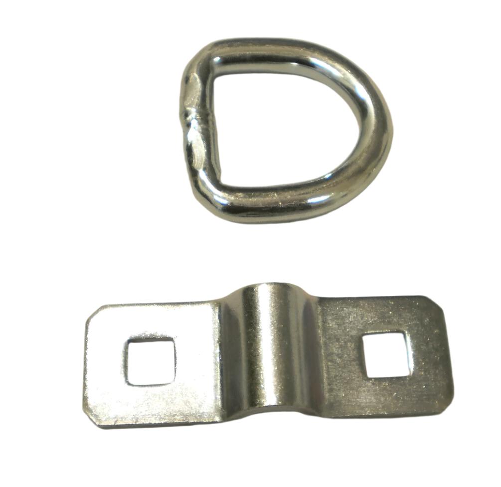 8 - 3/8" D Ring Rope Chain Tie Downs 5000# Rated Zinc Car Truck ATV Snowmobile (SR15-LOTOF8)