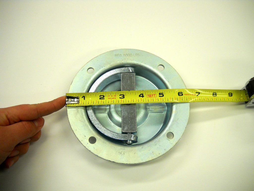 10 - D Ring 6000# Recessed Swivel Tie Down With Back Plates Trailer Truck (RR06-BP-10)