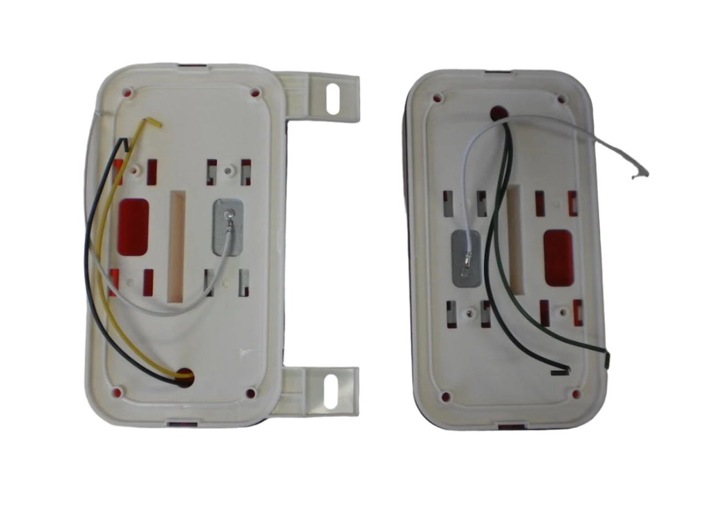 Pair of J-90 Bargman 34-92-003 9x5 Red Stop Tail Turn Lamp Light Trailer Camper (J-90 + J-90-L)