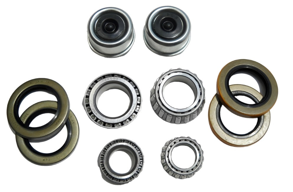 2- Genuine Dexter 8x6.5 Hubs with 7000# Bearing Kits Replace Trailer Idler Axle (821309-KITX2)