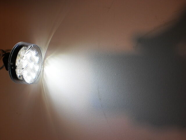 Maxxima 2" Round White 9 LED RV Truck Courtesy Light (M09100WCL-KIT)