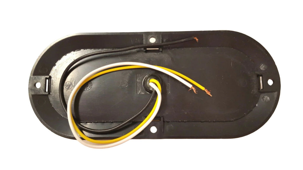 1 (ONE) 6” Oval Flange Surface Mount 10 LED Lens Amber Truck Trailer Light (J-66-FA)