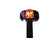 2 Tecniq Red/Amber Trailer fender marker light chrome LED clearance USA (S90-0000-1 + S90-0C00-1-LOTOF2)