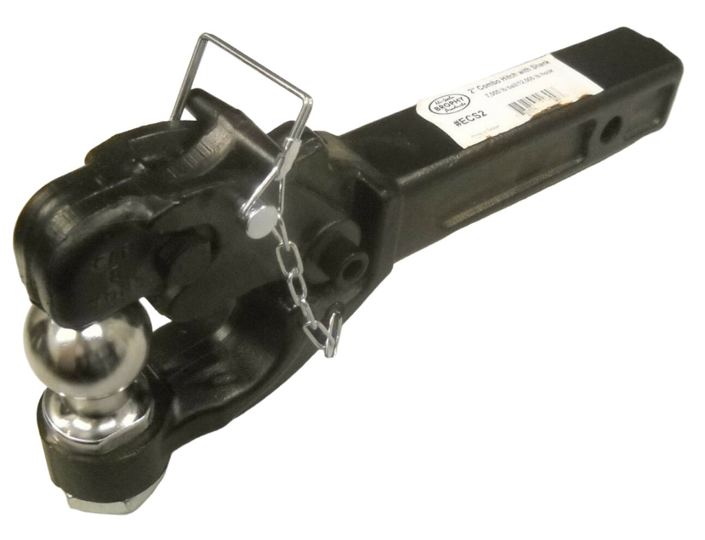 2" Ball Combination Pintle Hitch w/ Shank Trailer Pickup Truck 8 Ton Cap Trailer (ECS2)