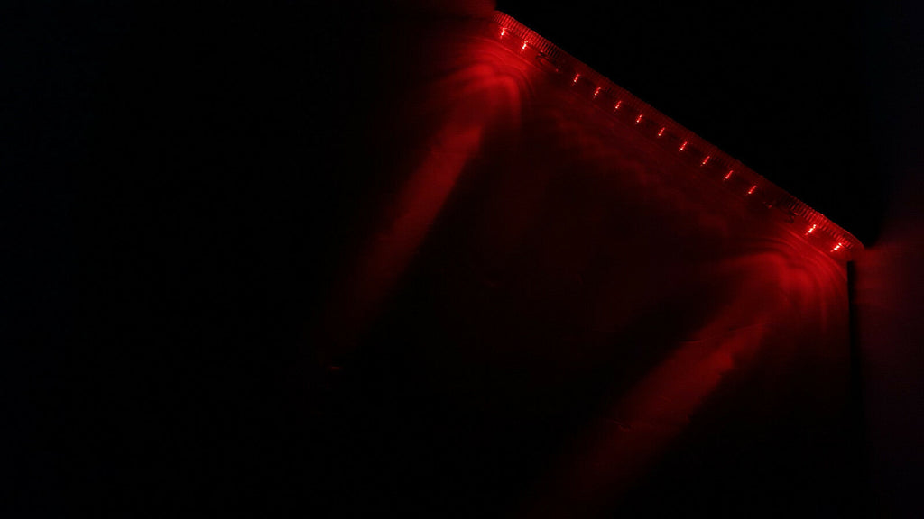 ONE - 13.6" Red Clear Stop Turn Tail Brake Light Bar 13 LED Trailer Heavy Duty (HD13513RSDC)