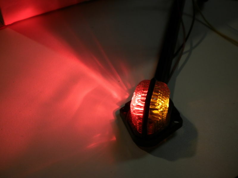 2-LED Trailer Camper Fender Lights wire guard-USA CLEAR (215-0050-1-LOTOF2)