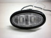 TEN - 2" Red Clear 3/4 Oval Frosted Lens LED Clearance Marker Trailer Truck Light (HD21002SMDRC-FL-LOTOF10)