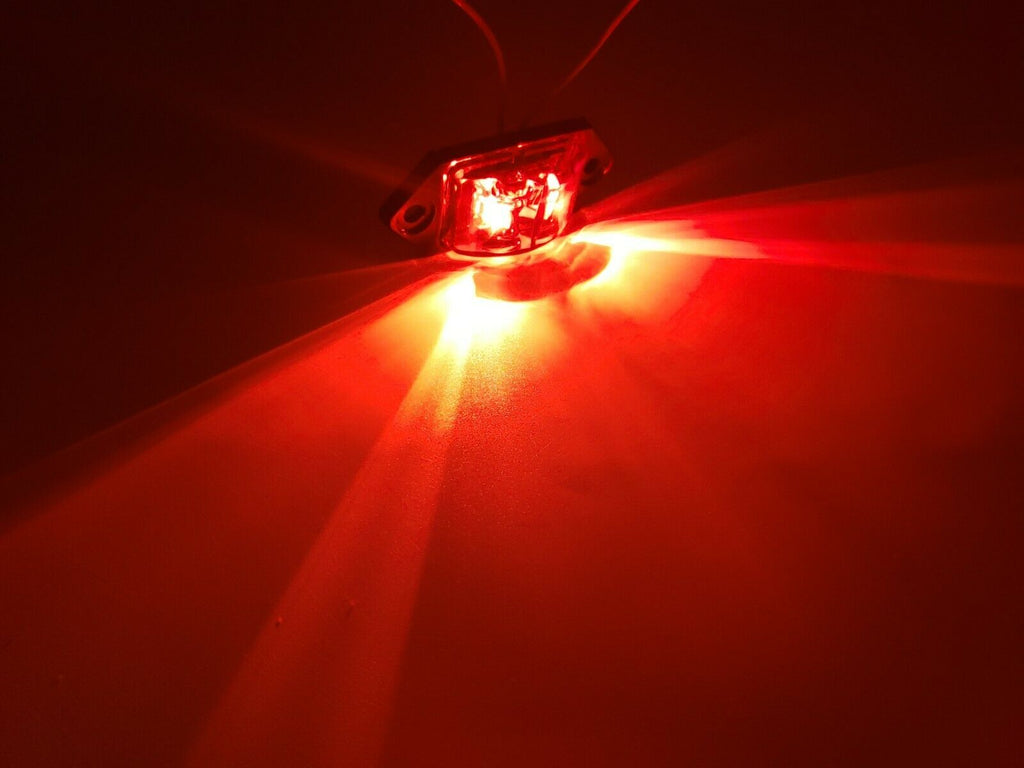 Kaper II 3-3/8" x 1-3/8" Red LED Clearance Marker Trailer Light P2 P3 Rated (L04-0038R)