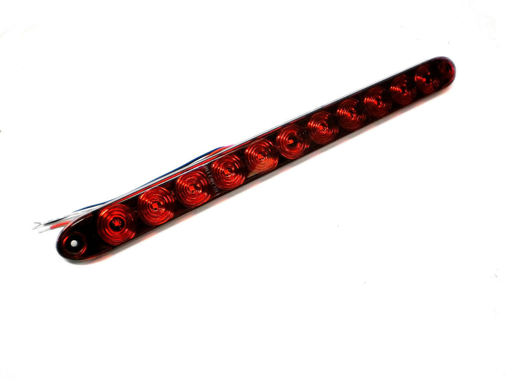 TWO - 15" Low Profile Red LED Stop Turn Tail Lights RV Trailer Truck USA (T10-RR00-1-LOTOF2)