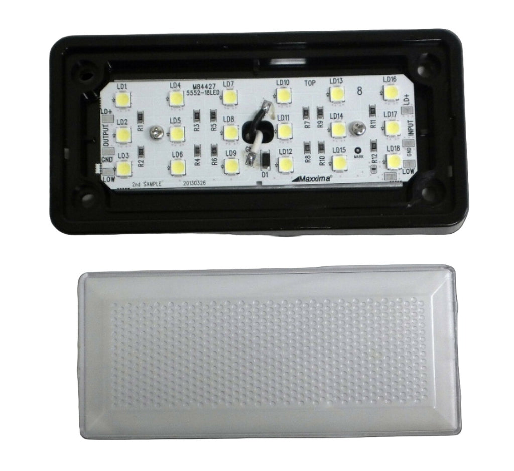 3x6 White LED RV Interior Cargo Porch Light 18 Diode Camper RV Maxxima (M84427-A)