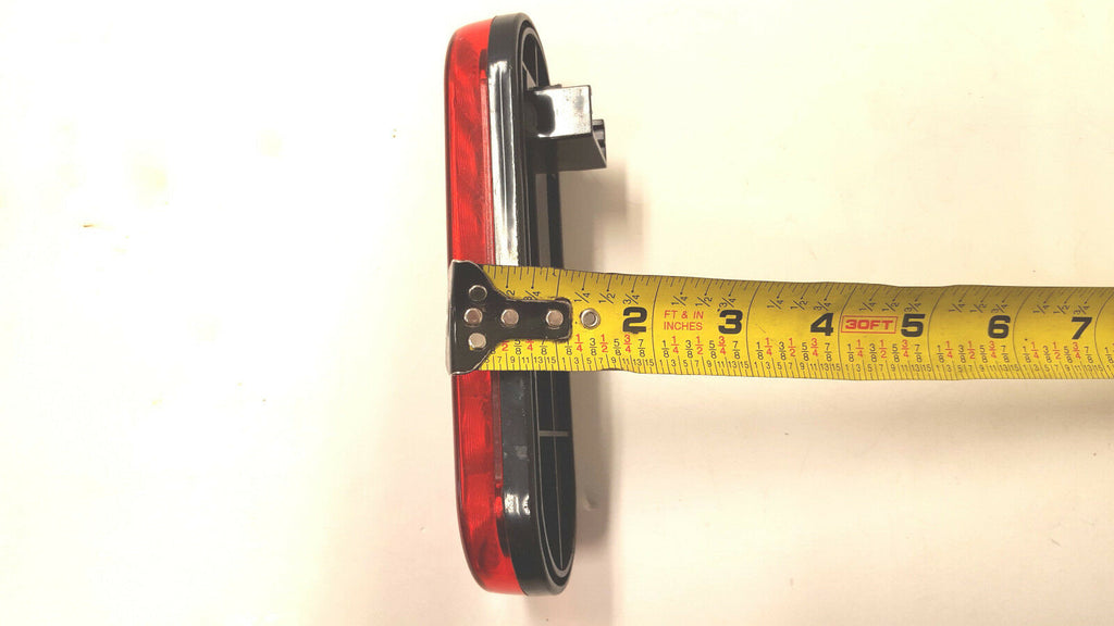 SIX - 6" LED Light Oval Stop Turn Tail Red Red 7 Diode Grommet Trailer Truck RV (J-67-R-LOTOF6)