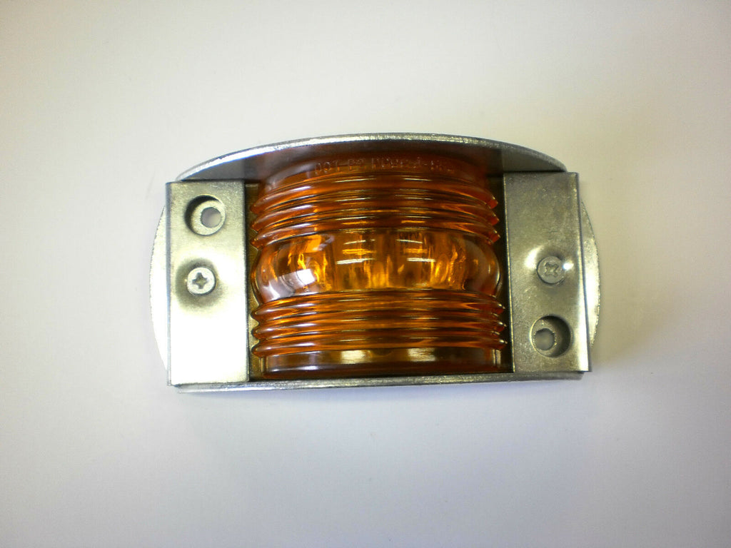 1 - Steel Guarded Amber 2 x 4 LED 3 Diode Clearance Marker Lights Trailer Truck RV (J-5505-A)