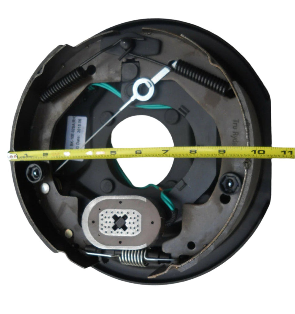 Pair Trailer Backing Plate Brake Electric 10" Fits Dexter Nev-R-Adjust 3500 Self (BK-10E-FSA-SET)