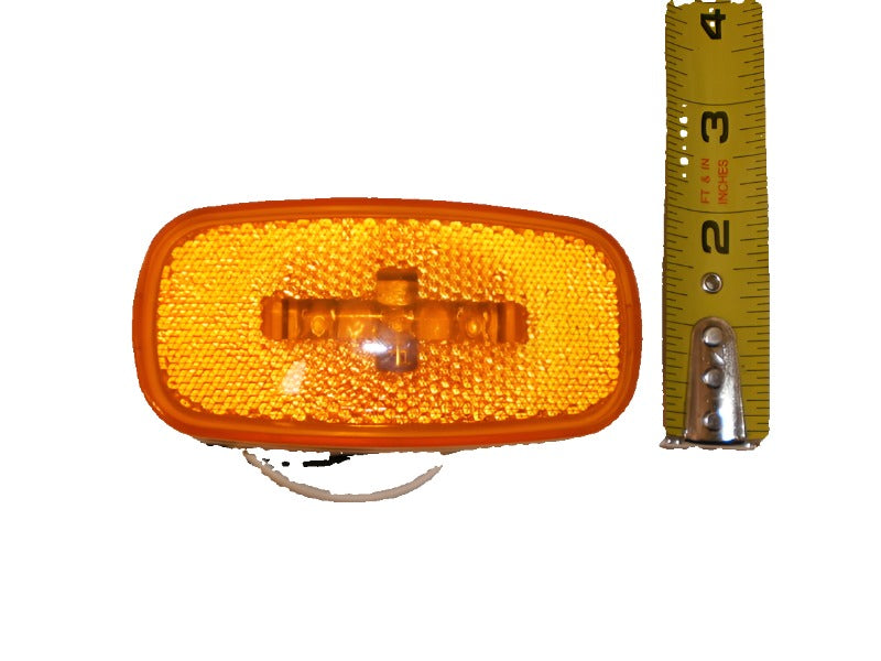 2 - Jammy Marker Light LED J-626/625 Amber 4" x 2" reflex lens Trailer Camper (J-625-A X 2)