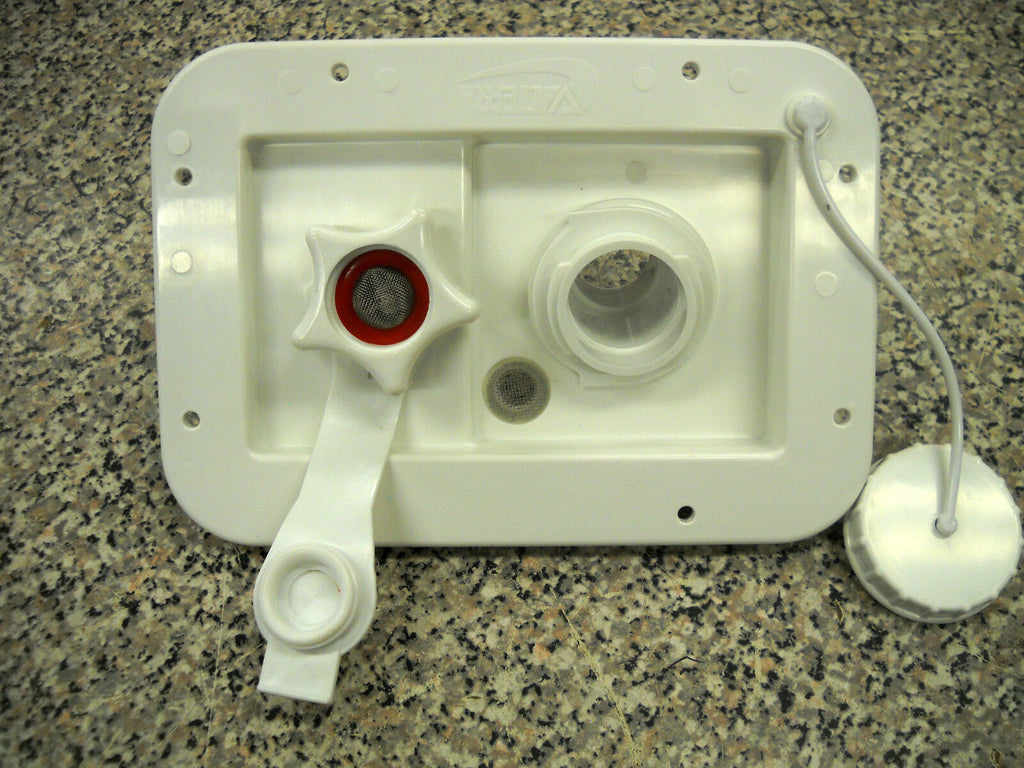 Valterra White Gravity City Water Inlet Hatch Camper Rv Trailer (VAL2001BU)