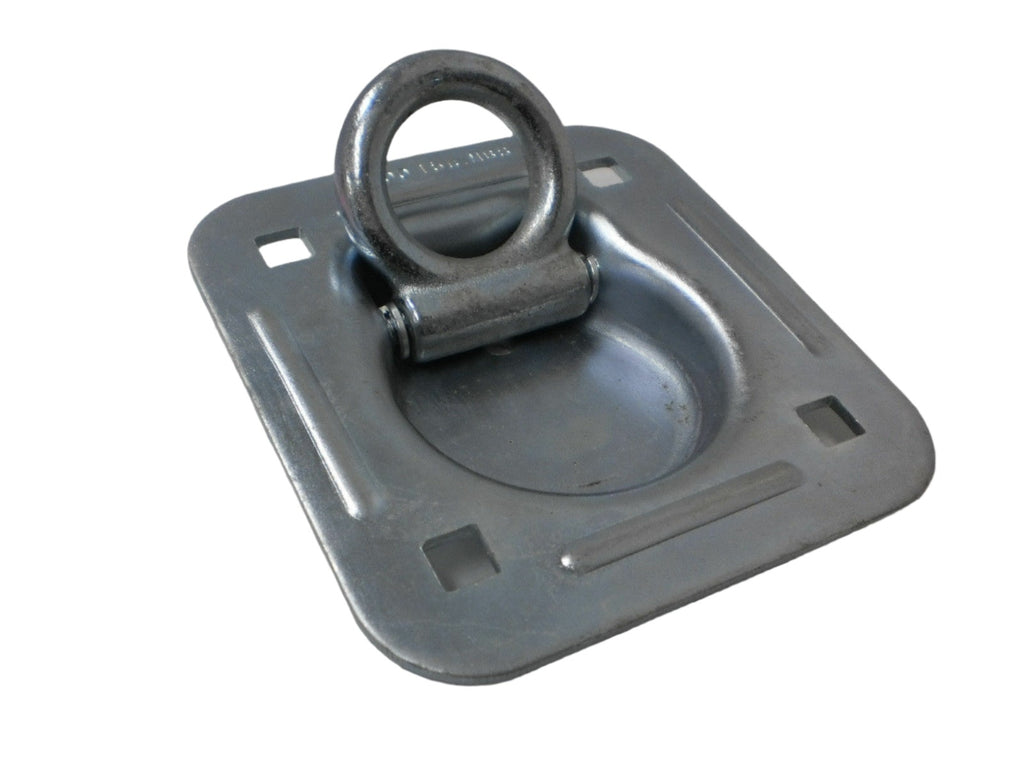 4 - 5000# Stainless Steel 4 Bolt Recessed D Ring Rope Tie Down Chain Trailer (RRS5-LOTOF4)