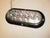 TWO 6" Oval LED Clear White Back Up Light Surface Mount Trailer Truck RV  (J-66-FC-LOTOF2)