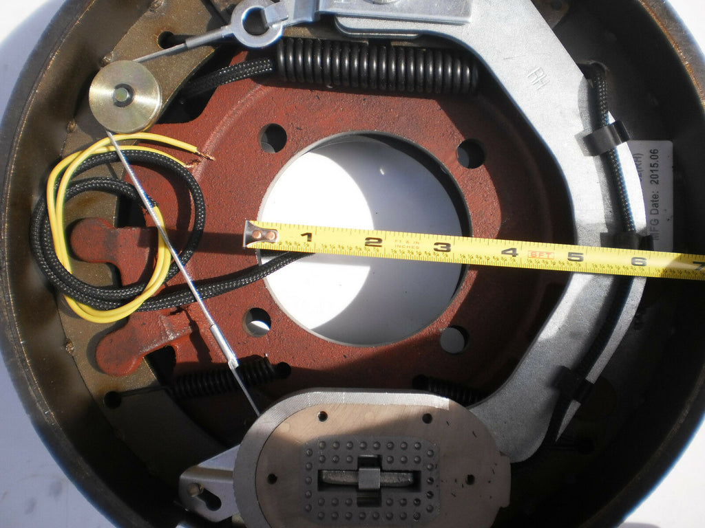 Pair 12-1/4 x 3-3/8 8000 Electric Trailer Backing Plate Brake Fits Dexter 4 Bolt 8K Axle (BK-8KE-SET)