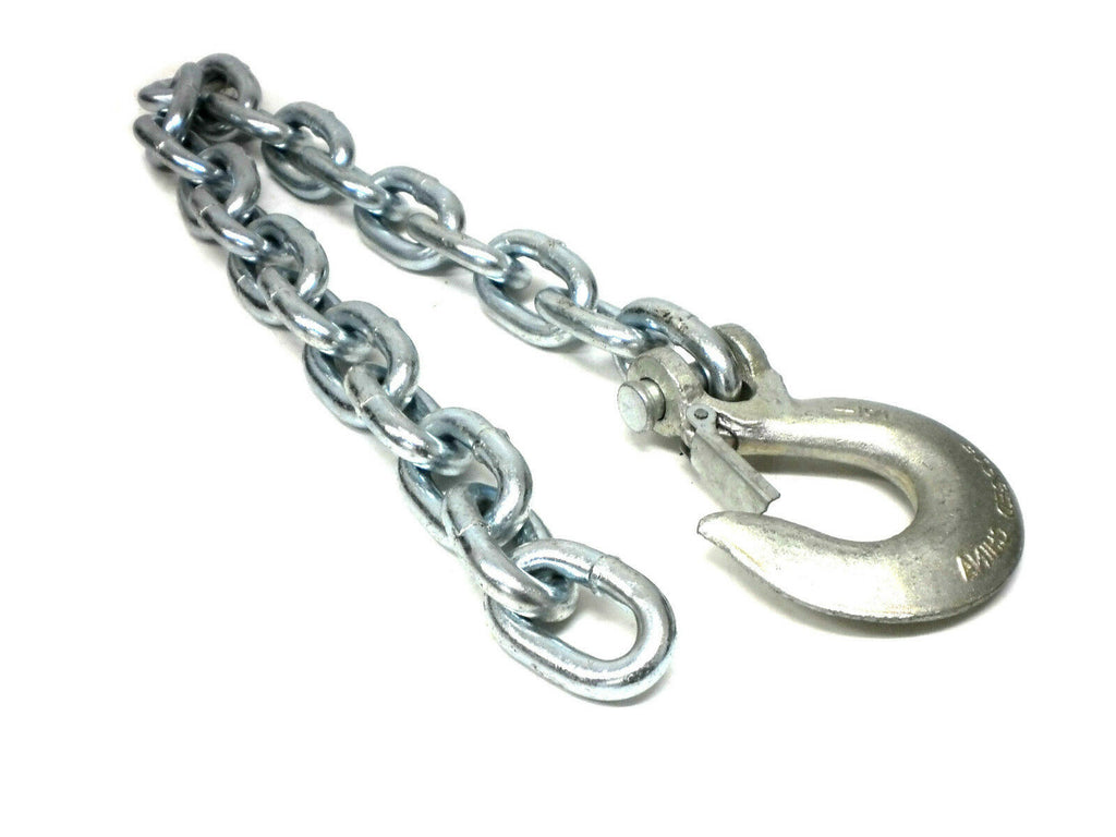 Pair of 1/2" Heavy-Duty Trailer Safety Chains With Latch – 27,600 lb Break Strength (HL36-LOTOF2)