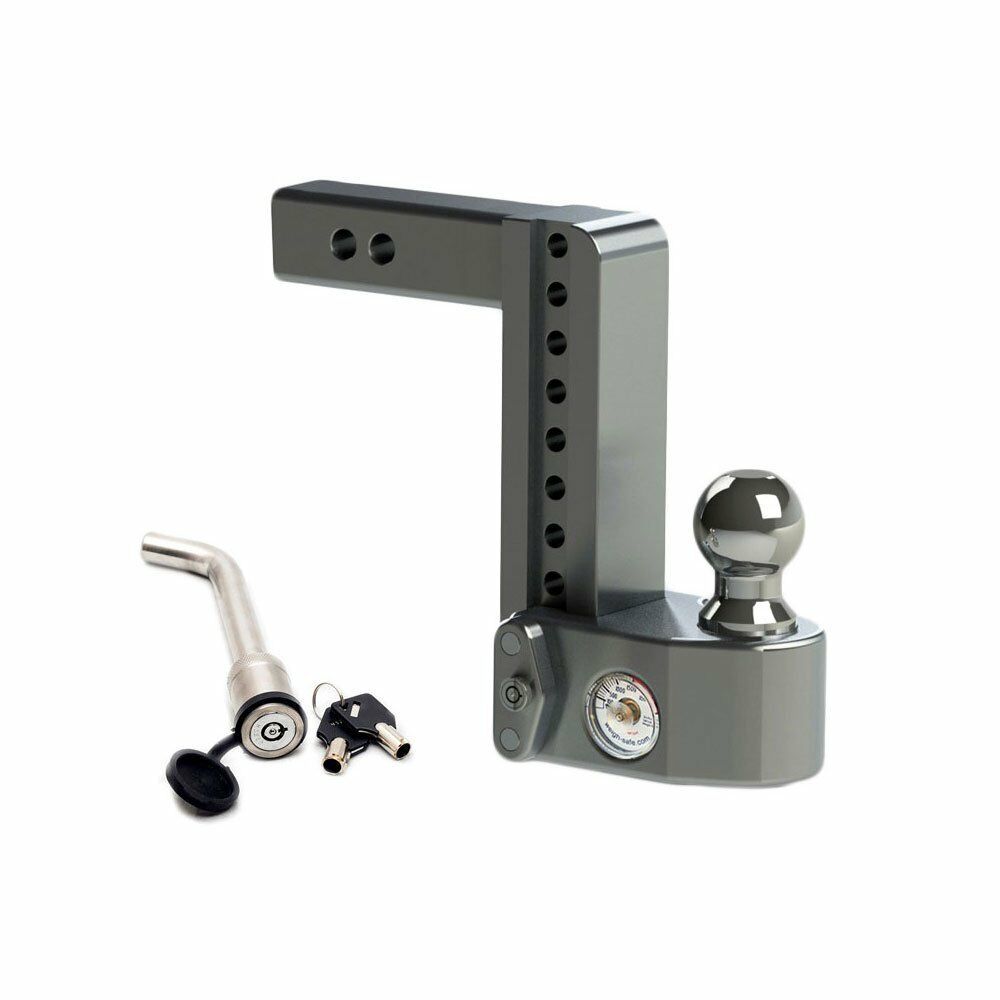 Weigh Safe 2" Locking Hitch Pin & Ball Keyed Alike Mount 8" Drop 10k Rated (WS8-2-KA)