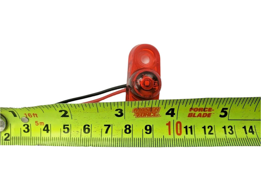 Oval P2 Rated 1-LED Surface Mount RED Lens 2-Wire LED Trailer Marker Light (J-57-R)