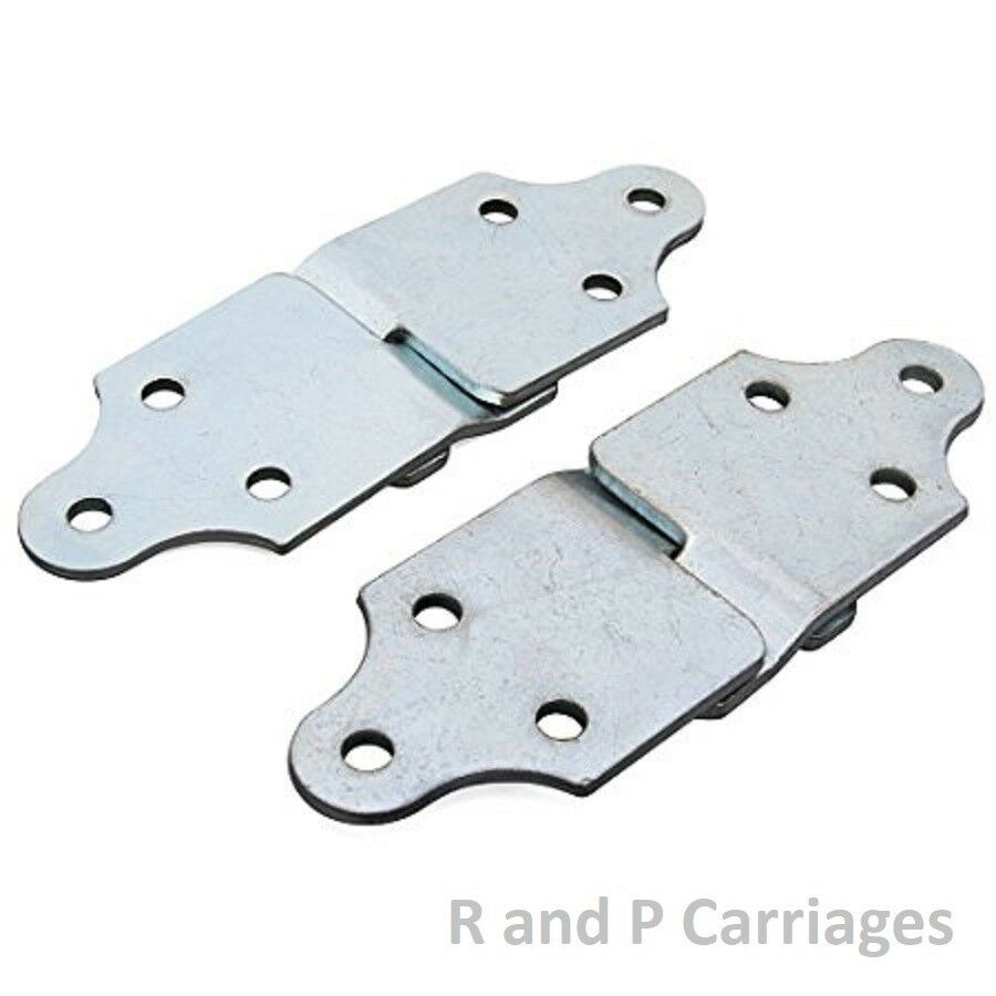 2 x Wood Side Stake Side Board Connector Brackets Trailer Truck Straight Zinc  (B2585BZ)