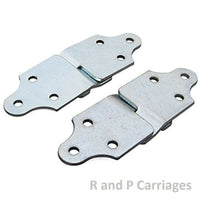 2 x Wood Side Stake Side Board Connector Brackets Trailer Truck Straight Zinc  (B2585BZ)