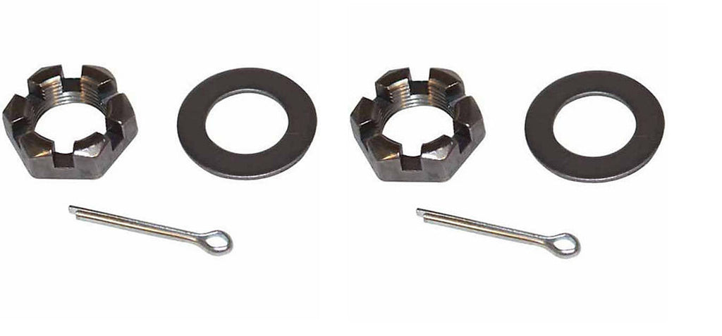 1" Trailer Spindle Nut and Round Washer Kit for Round Spindle End Cotter Castle  (SEK-1)