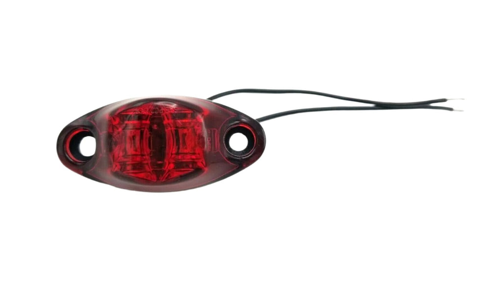Red LED Oval Dragon's Eye 2 Diode Red Lens/Light Marker Clearance Trailer (L04-0072R)
