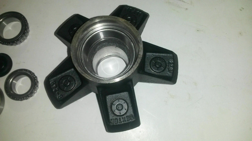 1- Genuine Dexter 5x5.5 Hub with 3500# Bearing Kit Replace Trailer Idler Axle (825605-KIT)