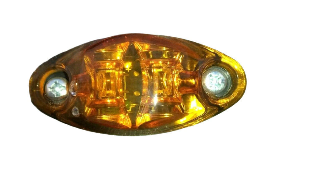Red LED Oval Dragon's Eye 2 Diode Red Lens/Light Marker Clearance Trailer (L04-0072R)