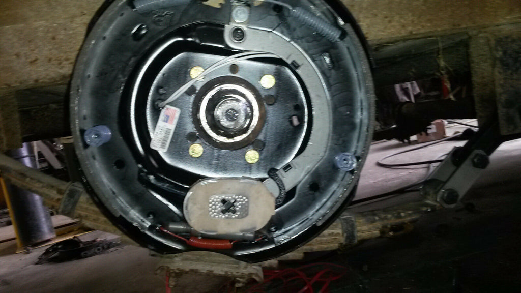 Dexter Pair 12x2, 9 hole (4 hole AND 5 hole) Backing Plate Trailer Axle Brake (23-105-09+23-106-09)