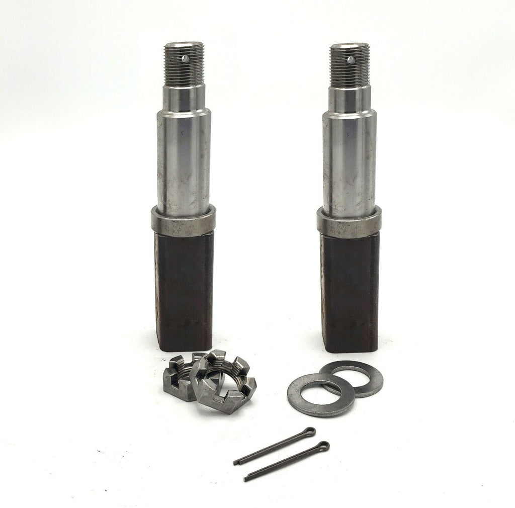 2- Trailer Axle Square Spindle 3500 1-3/8 + 1-1/16 I.D. Bearing Dexter ALKO Axis (SP-20484-SQ-KITX2)