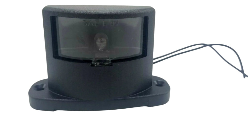 Black Incandescent License Plate Light RV Trailer Camper (J-88)
