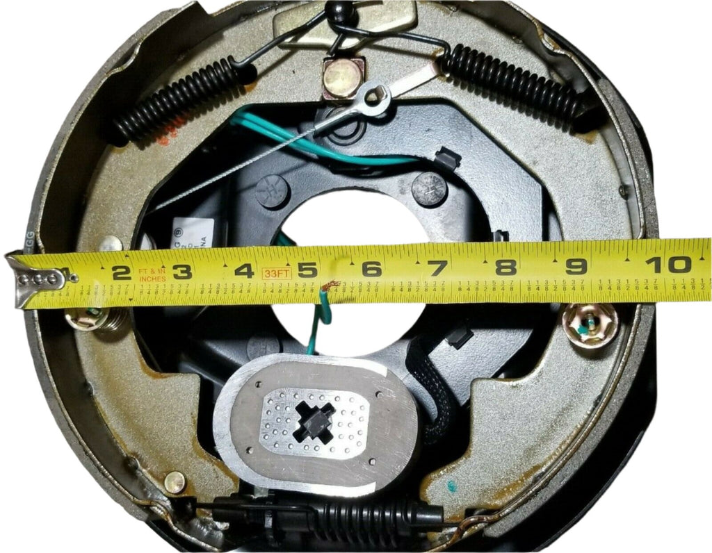 Four Trailer Backing Plate Brake Electric 10" Fits Dexter Nev-R-Adjust 3500 Self Adjusting (BK-10E-FSA-SET-2)