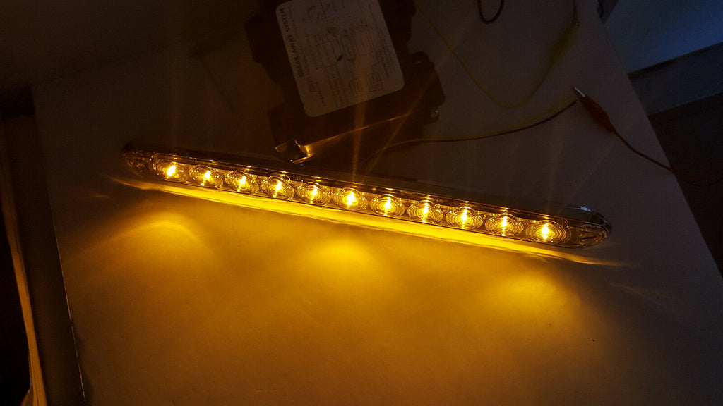 ONE TecNiq 15" Dual Function LED Amber Light Clear Lens Park Turn & Chrome Bezel (T10-AC00-1 + T10-0C00-1)