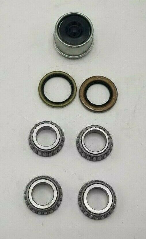 TWO 7" Electric 5 x 4.5 Brake Drum 2000# Rated for Trailers New Bearings Hub Lug (7IN5BD-KIT2X)