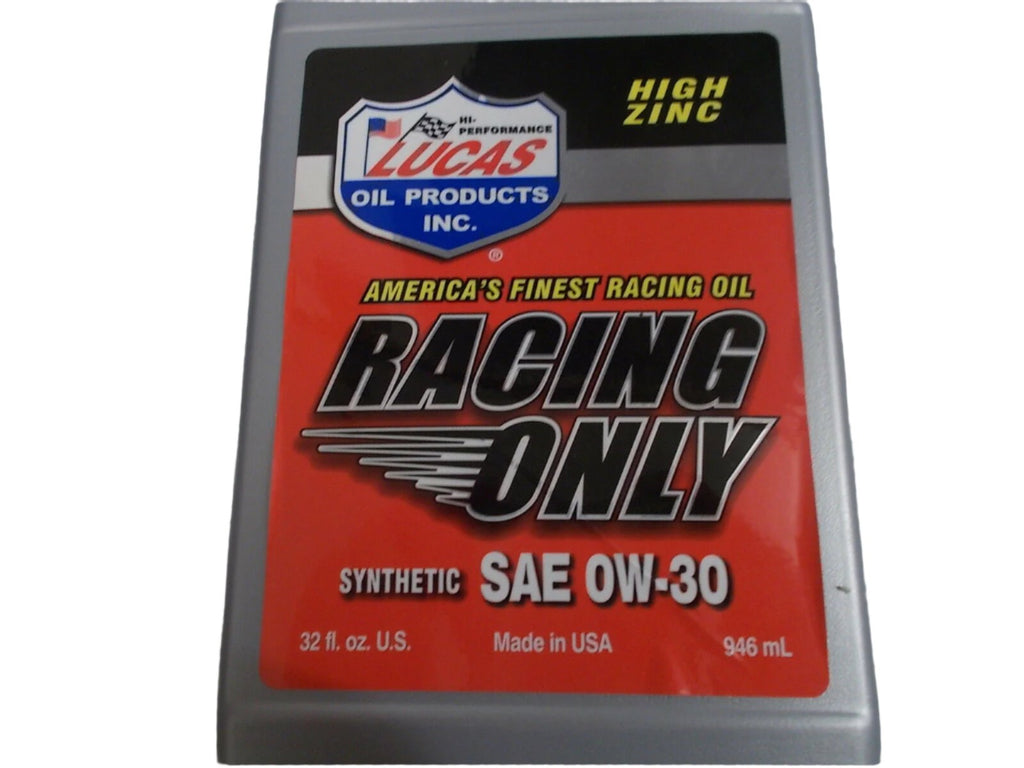 Lucas Synthetic SAE 0W-30 Racing Motor Oil High Performance High Temp Motorcycle (LO10605)