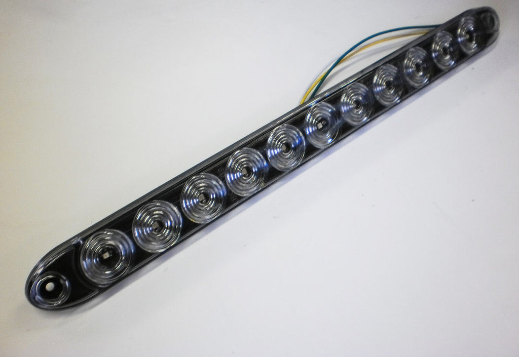 USA -TecNiq Red Clear HI Mount Center ID Bar 11 LED Stop Light Trailer Truck (T13-RC00-1)