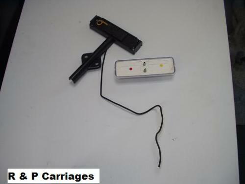 1- LED Marker Fender Light Red/Amber clear w/Base RV Trailer with Fender Bracket (J-5765-ARC-FM)