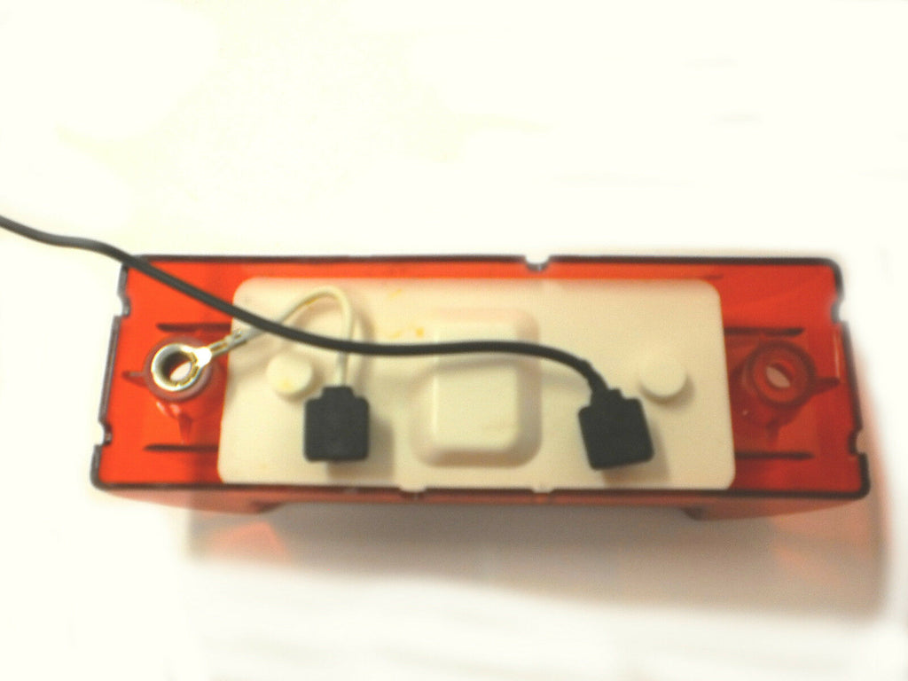 TWO- LED Marker Clearance Light, Large 2 x 6 RED reflective J485 Trailer Truck (J-485-R-LOTOF2)