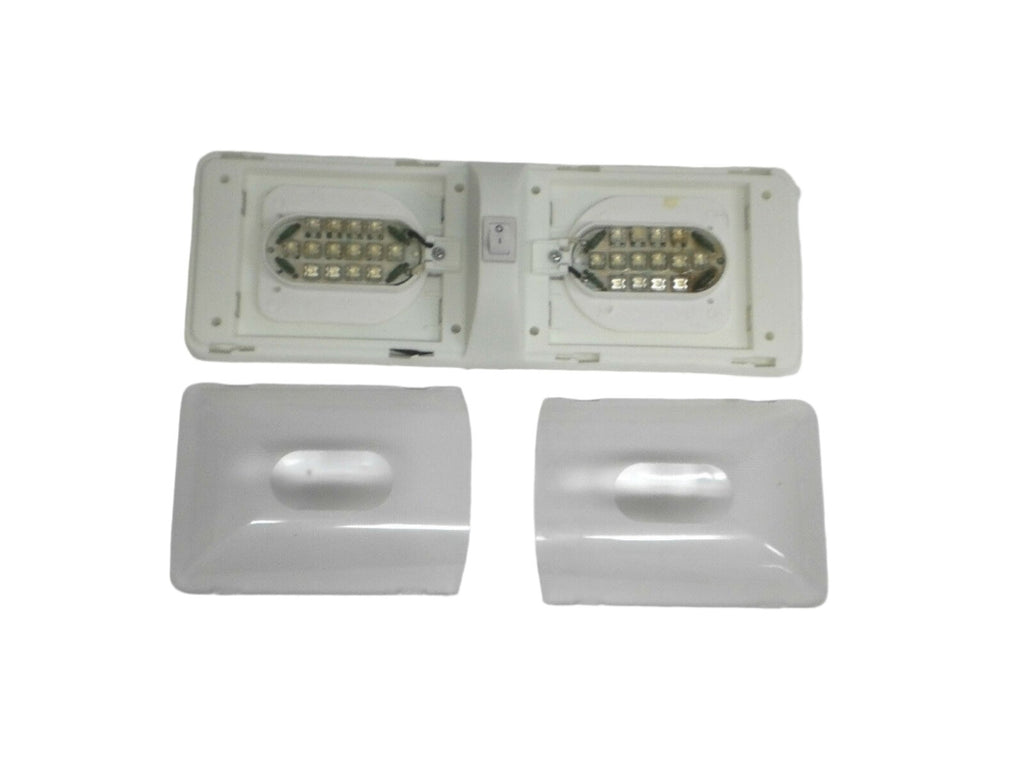 Lot of SIX (6) Double LED Cargo Trailer RV Camper Dome Interior Light W Switch (J-925X6)