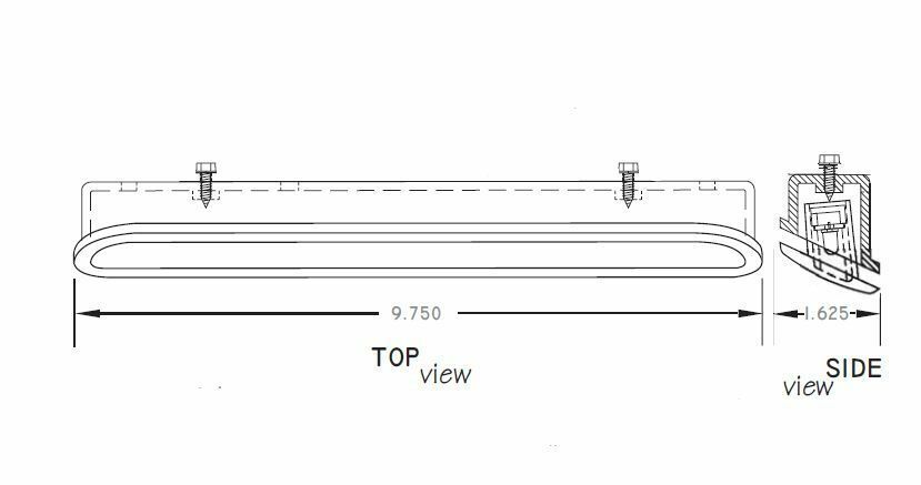 Red LED Truck Cap Topper 3rd Brake Light RV Camper Winnebago 10" long ATC (AT-LED 28X30-01)