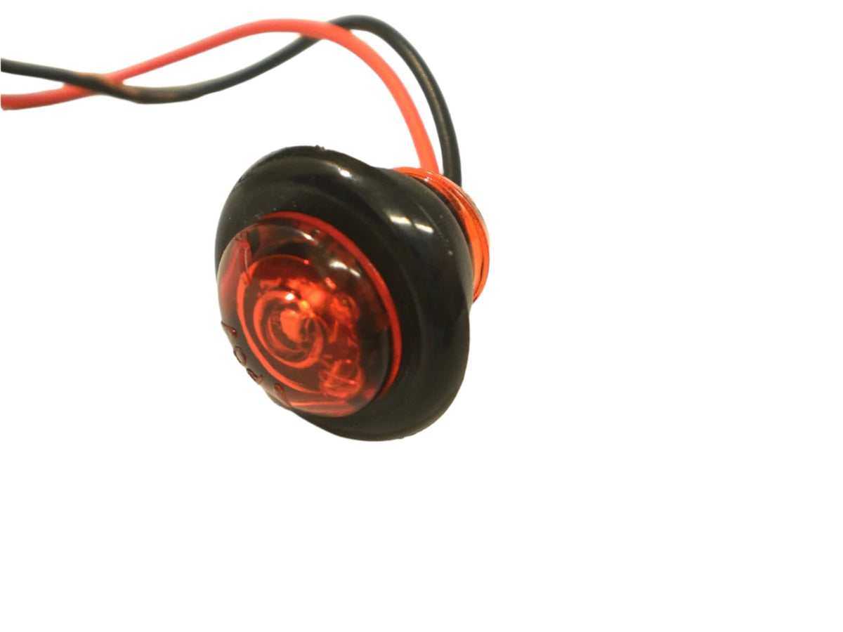 Jammy 3/4" Red LED Clearance Side Marker Bullet Trailer Truck Light PC Fire Eye (J-51-R)