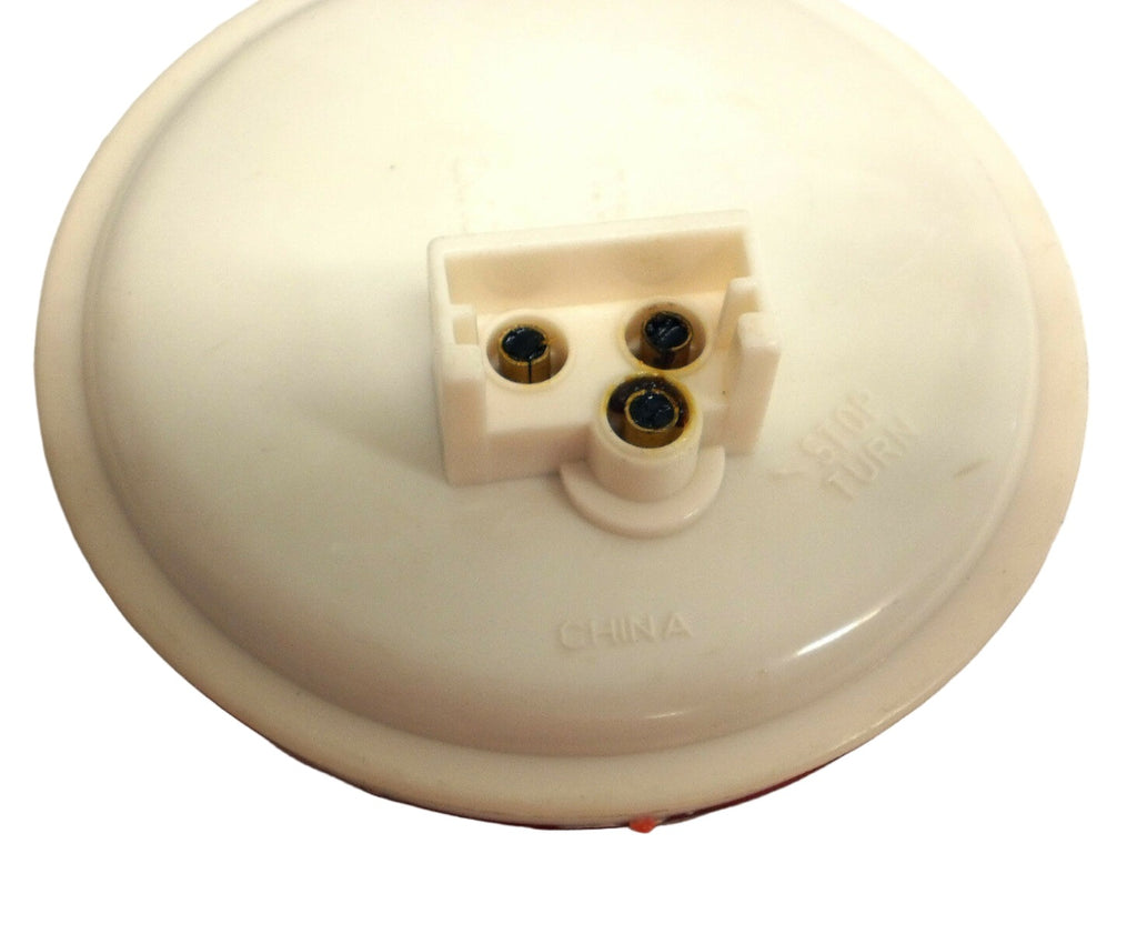 12 (ONE DOZEN)  LED Truck Lights Super Bright 4" Round RED Grommet + plug Kit (J-4412-RK-LOTOF12)