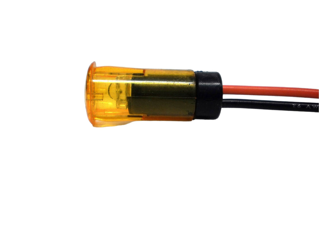 1/2" Amber LED Indicator Light Recess Marker Trailer Dash Car Truck Accent (010-1100-1)
