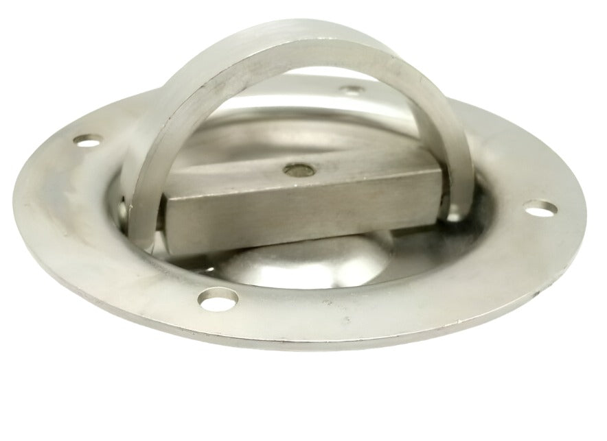 4pk Stainless Steel Swivel Recessed DRing 6000# Max Tie Down Cargo Trailer Deck (RRS6-LOTOF4)